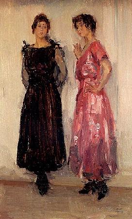 Isaac Israels Two models, Epi and Gertie, in the Amsterdam Fashion House Hirsch China oil painting art